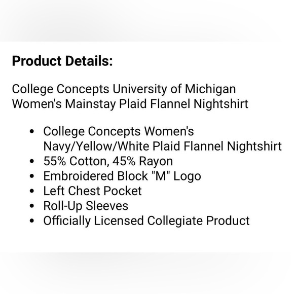 Women’s Michigan Pajama Set - Top and Bottom - Large - Picture 3 of 5